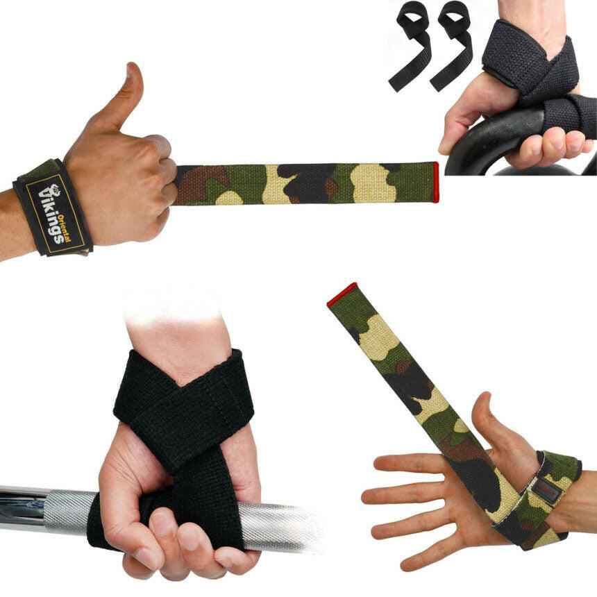 Cotton Weightlifting Straps with Custom Logo with Sublimation Printing for Bodybuilding