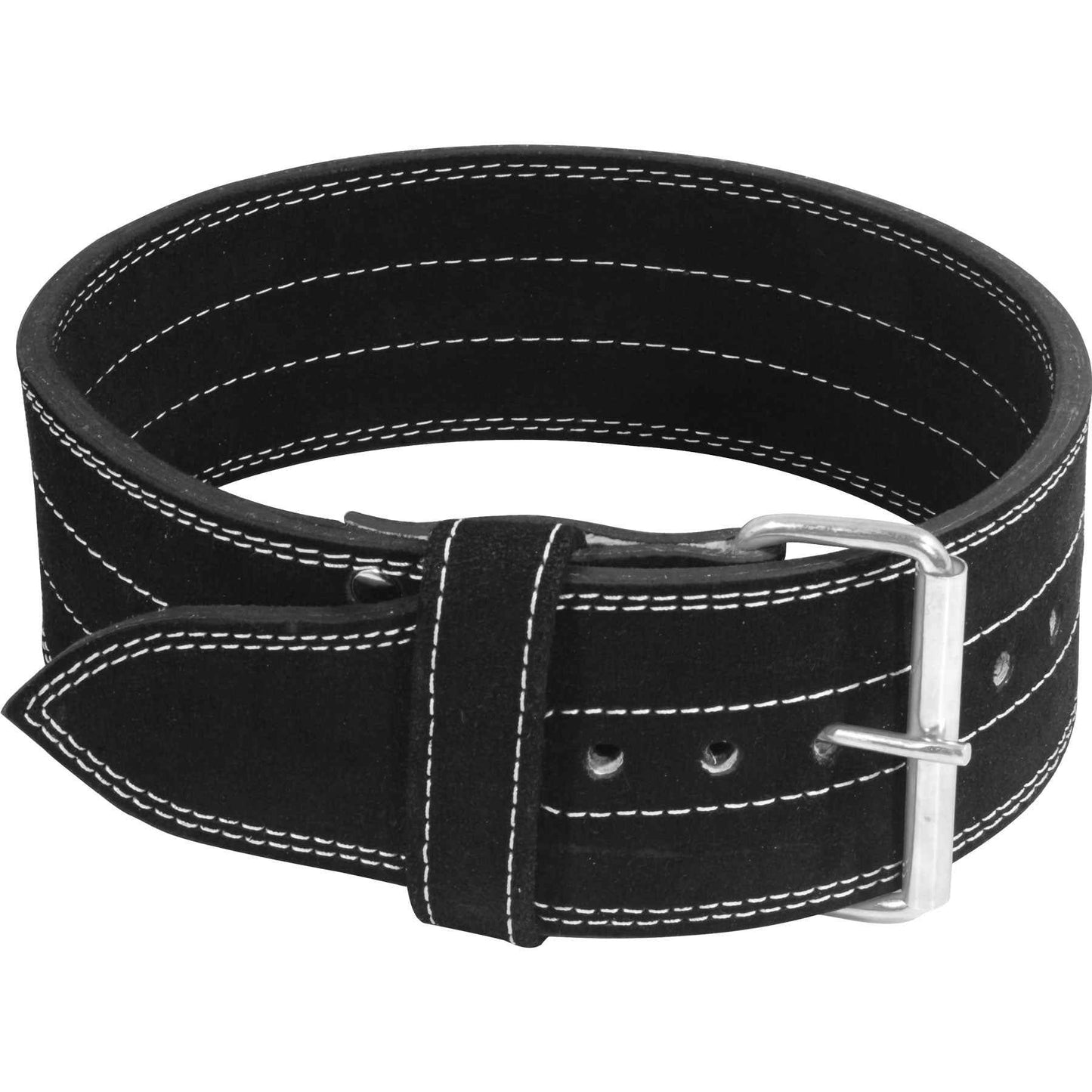 Suede Leather Weight Lifting Single Prong 10mm Belts