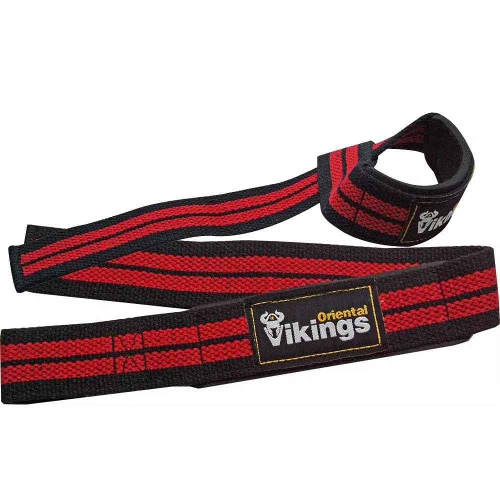 Cotton Weightlifting Straps with Custom Logo Colorful Stripes for Bodybuilding