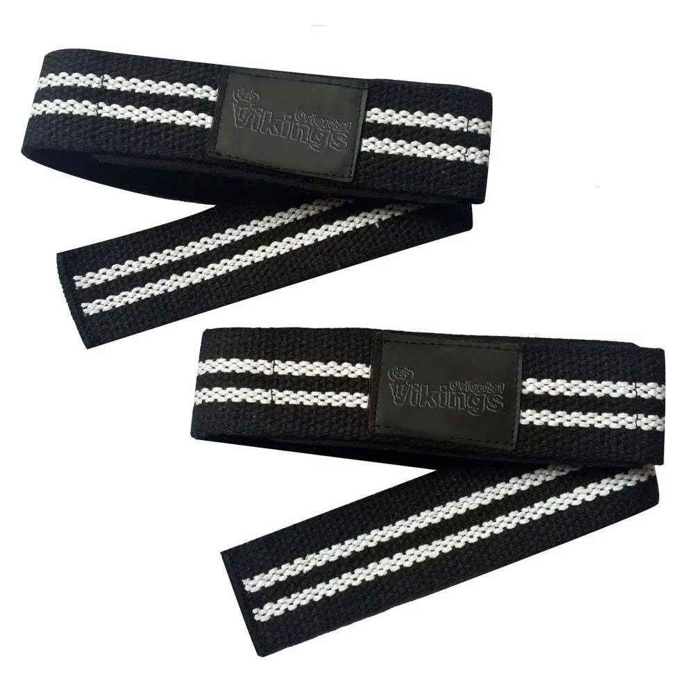 Cotton Weightlifting Straps with Custom Logo Colorful Stripes for Bodybuilding