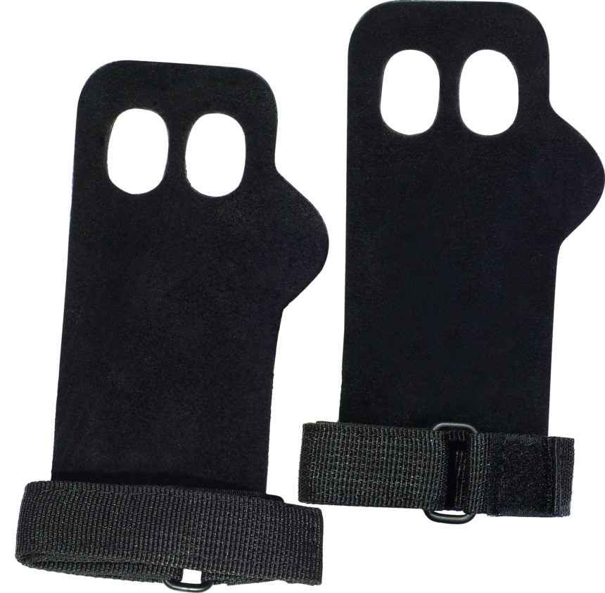 LEATHER HAND GRIPS WITH EXTENDED INDEX FINGER “SET OF 2”