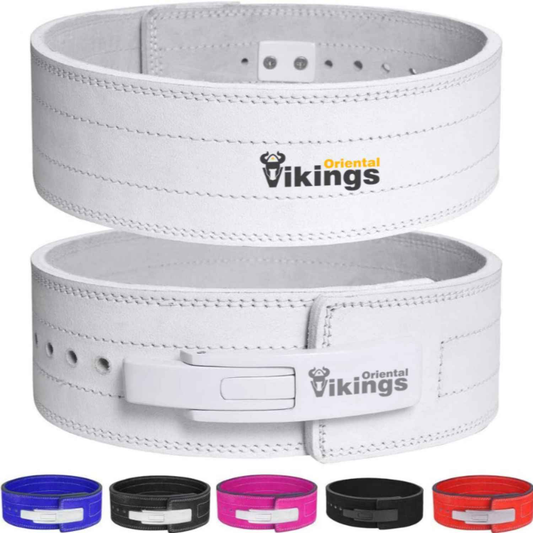 LEVER BUCKLE SUEDE LEATHER POWER BELT