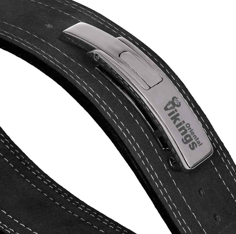 LEVER BUCKLE SUEDE LEATHER POWER BELT