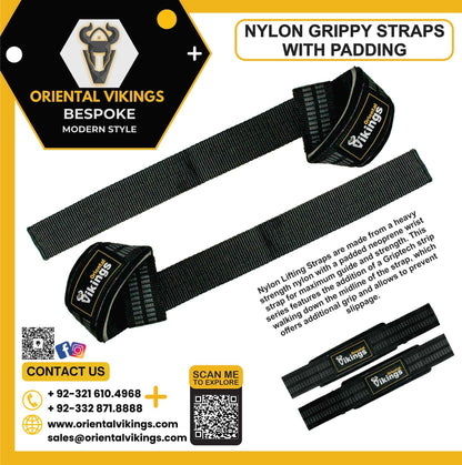 Lifting StrapsNYLON GRIPPY WEIGHTLIFTING STRAPS WITH PADDING