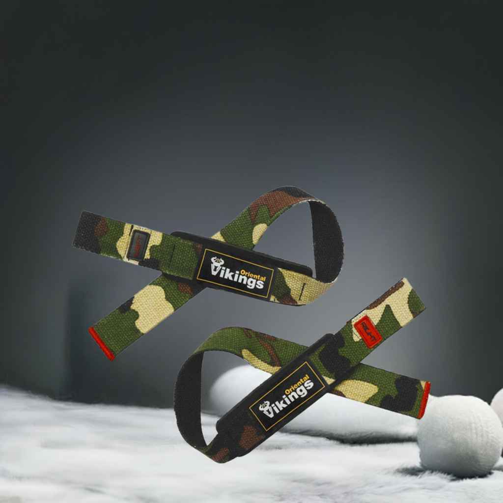 Cotton Weightlifting Straps with Custom Logo with Sublimation Printing for Bodybuilding
