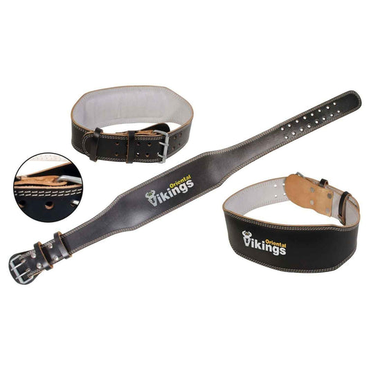 WEIGHT LIFTING FINE LEATHER TRAINING 4″ PADDED BELT (3 belts Pack)