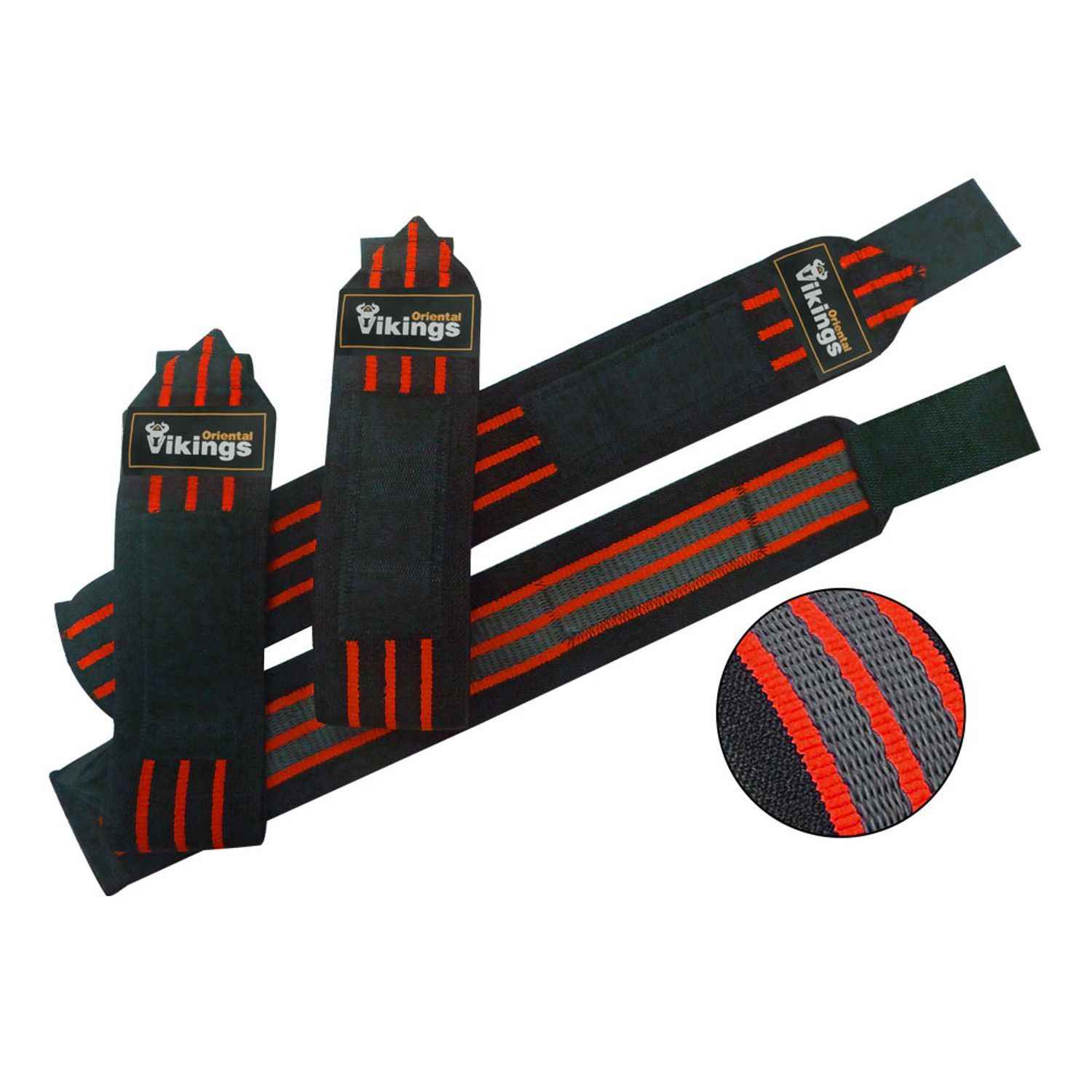 Heavy strength Wrist Wraps with Stripes