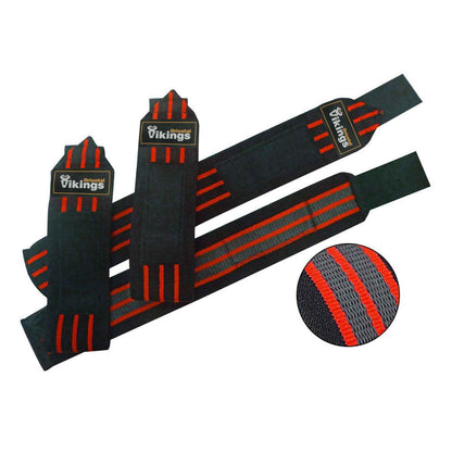 Heavy strength Wrist Wraps with Stripes