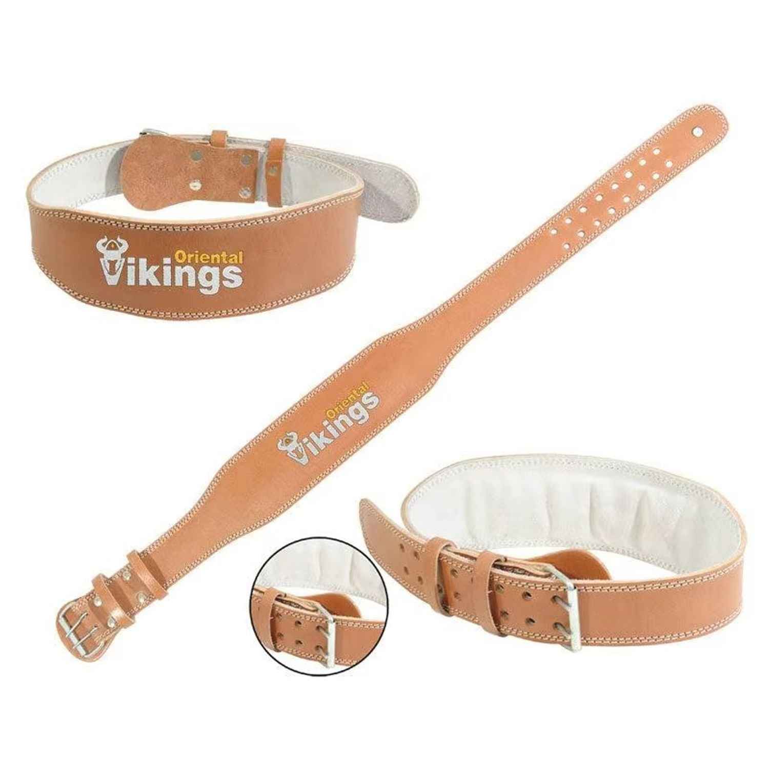WEIGHT LIFTING FINE LEATHER TRAINING 4″ PADDED BELT (3 belts Pack)