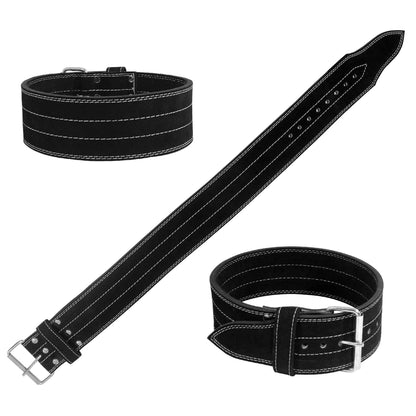 Suede Leather Weight Lifting Single Prong 10mm Belts